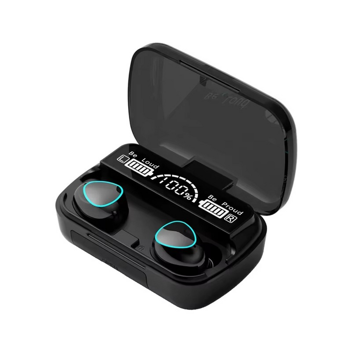 TWS Bluetooth trådløse ørepropper med LED-skjerm, HiFi stereo lyd, vanntette spillhodetelefoner Luvikno