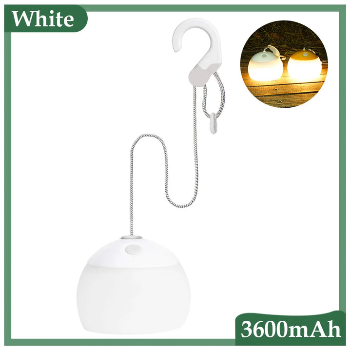 Retro oppladbar campinglampe med USB Luvikno