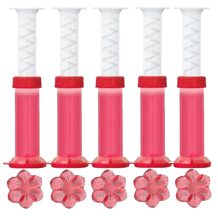 Luvikno | BloomFresh WC-Gel Flowers | Duftgel for Toalett & Urinal | Rensende, Antibakteriell & Dekorativ | 12 Blomster per Stift