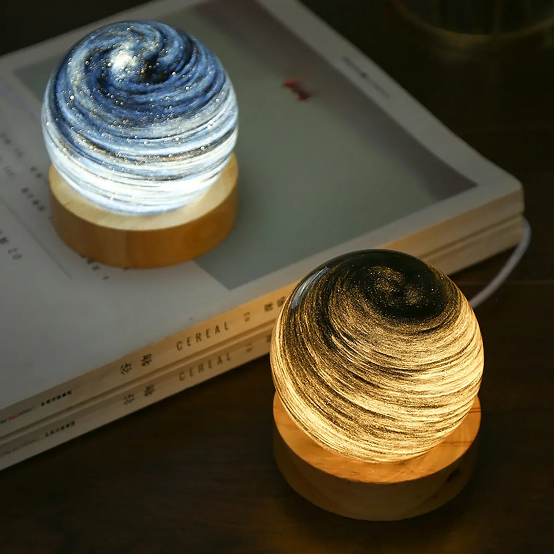 3D Krystall Planet Atmosfære Nattlampe | Luvikno