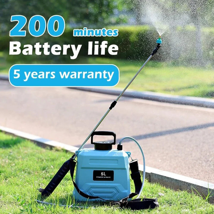 Luvikno | SPRAYMATE Pro Batteri Trykksprøyter | 5 L Skulder Sprayflaske | USB Lading & Justerbar Dyse | For Hage, Rengjøring & Ugresskontroll