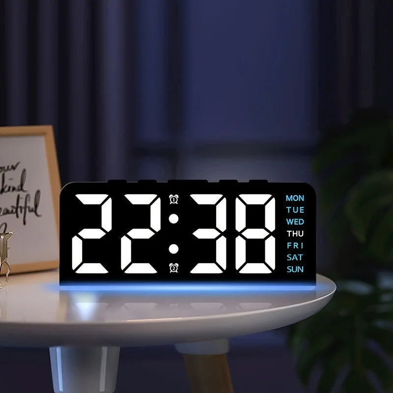 Moderne LED All Week Display Nattlampe Vekkerklokke | Luvikno