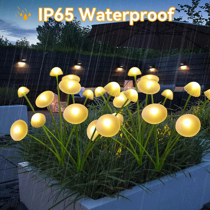 Luvikno | GlowPilz Solcelle Hagebelysning 6 LEDer | Manet & Sopp Design | For Hage, Terrase & Utendørsområder