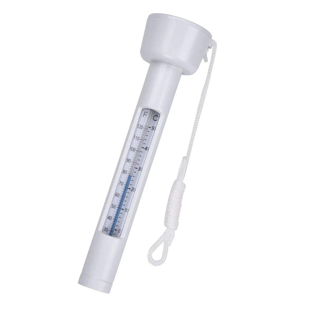 Luvikno | THERMAVIA Bassengtermometer | Flytende vanntemperaturmåler 0–50 °C | For basseng, boblebad, spa & termalbad | Vanntett & lett å lese