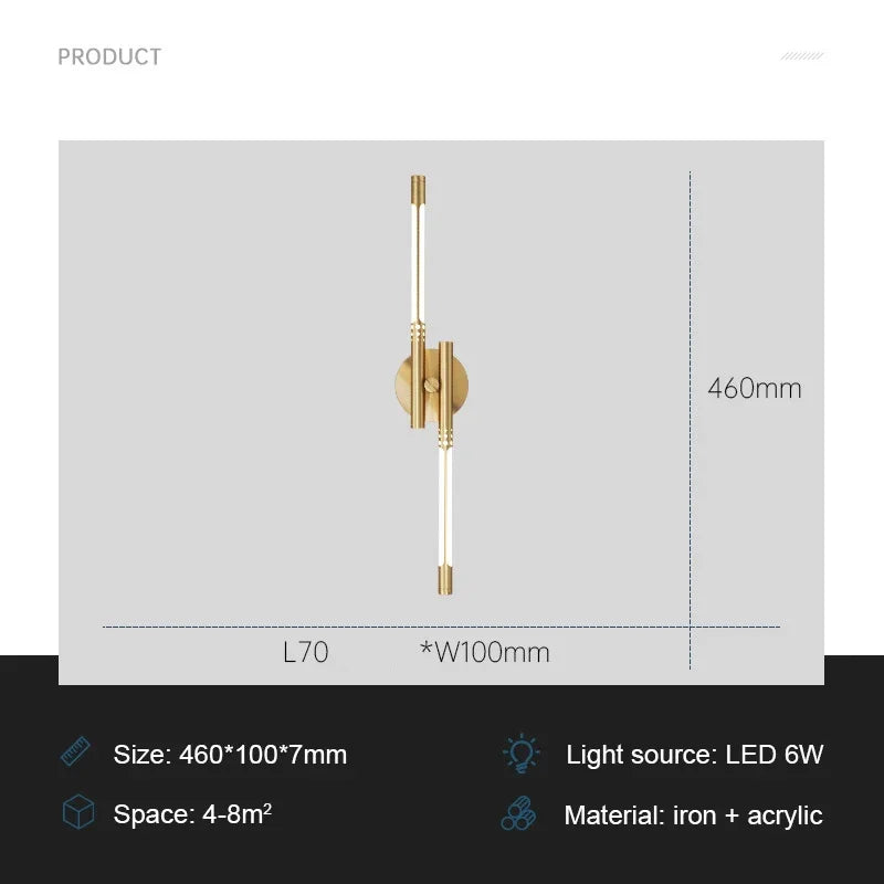ModernLux Vegglampe – Luksuriøs LED Vegglampe for Hjemmet Luvikno