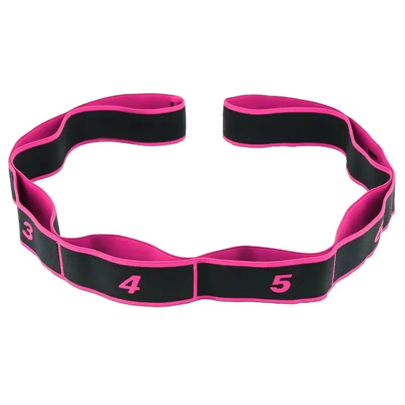 Yoga Stretch Strap with Loops for Pilates and Dance Luvikno