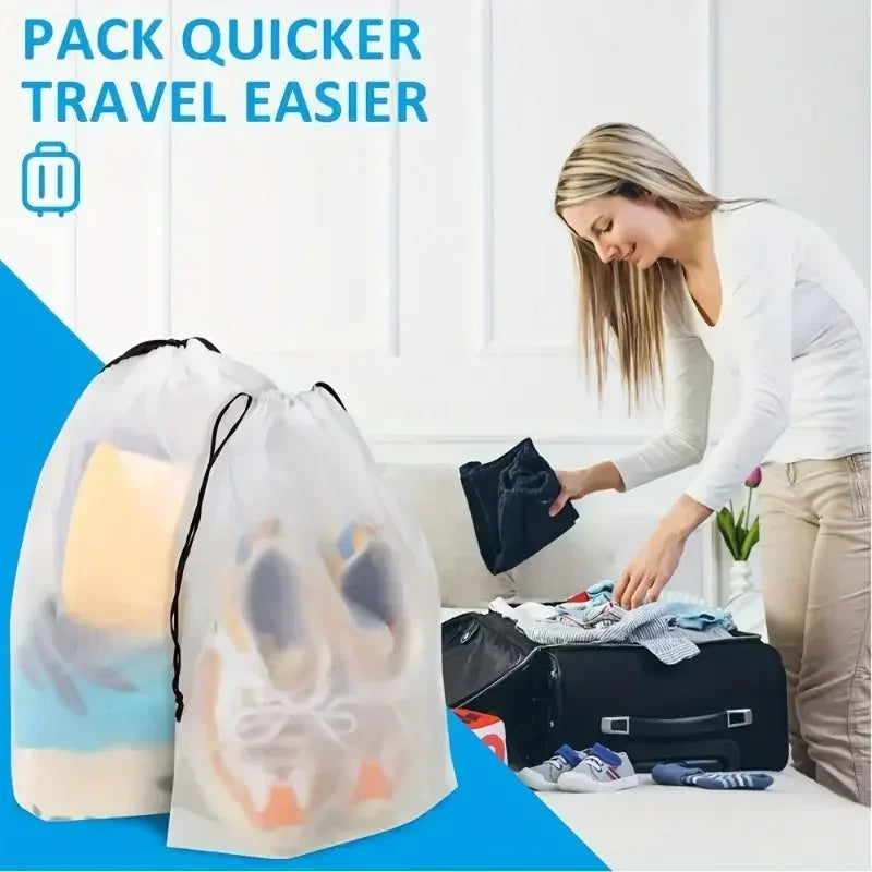 Luvikno | ReiseBuddy Skopose Sett | Vanntett & Gjennomsiktig | 10 Pakke | Plassbesparende & Allsidig