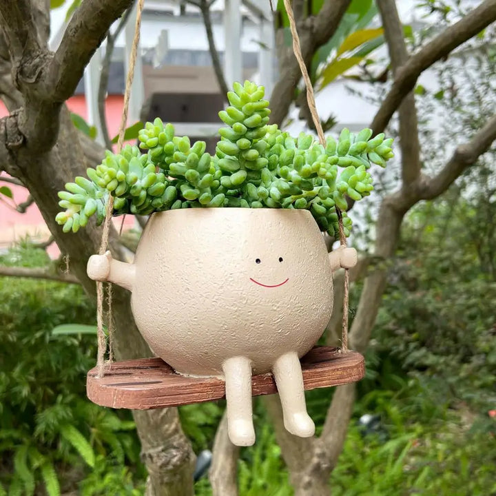 Swing Smiling Face Blomsterpotte | Luvikno