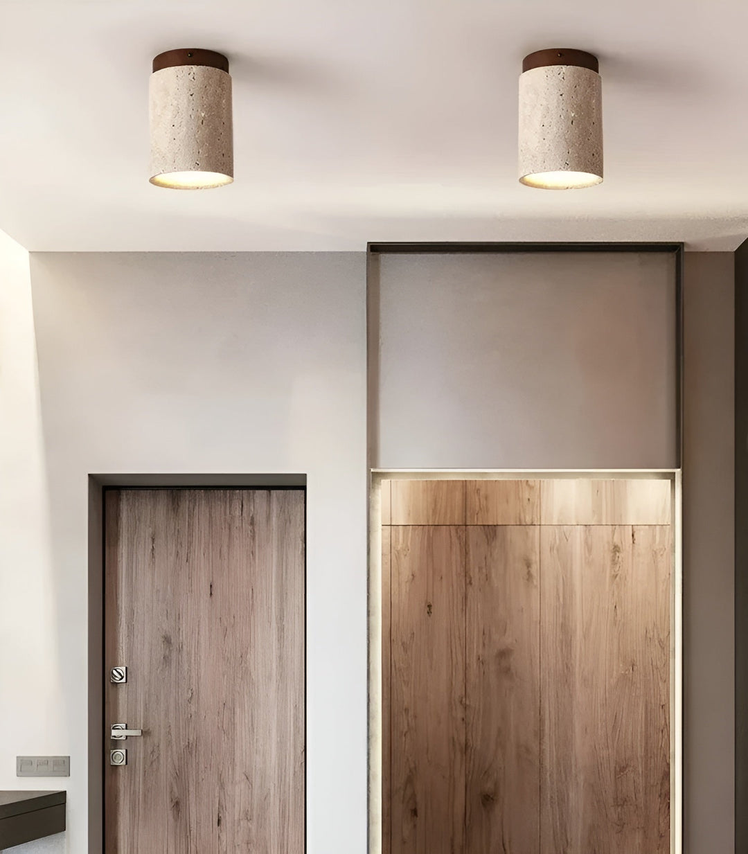 Luvikno | ZenElegance Wabi Sabi Luksus Takbelysning - Naturlig Travertin LED