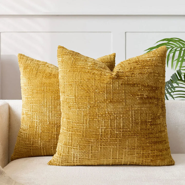 Chenille Sofa putevar – Myk ensfarget design | Elegant dekorasjon for stue & soverom | Luvikno