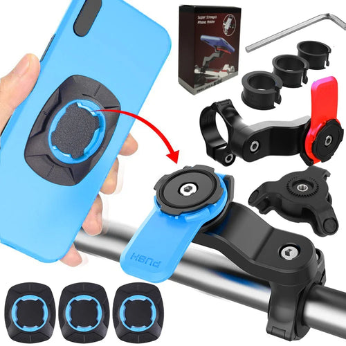 Luvikno | RIDELOCK Pro Mount | Støtsikker Telefonholder for Sykkel & Motorsykkel | 360° Rotasjonsbar | For 4.7–7.2