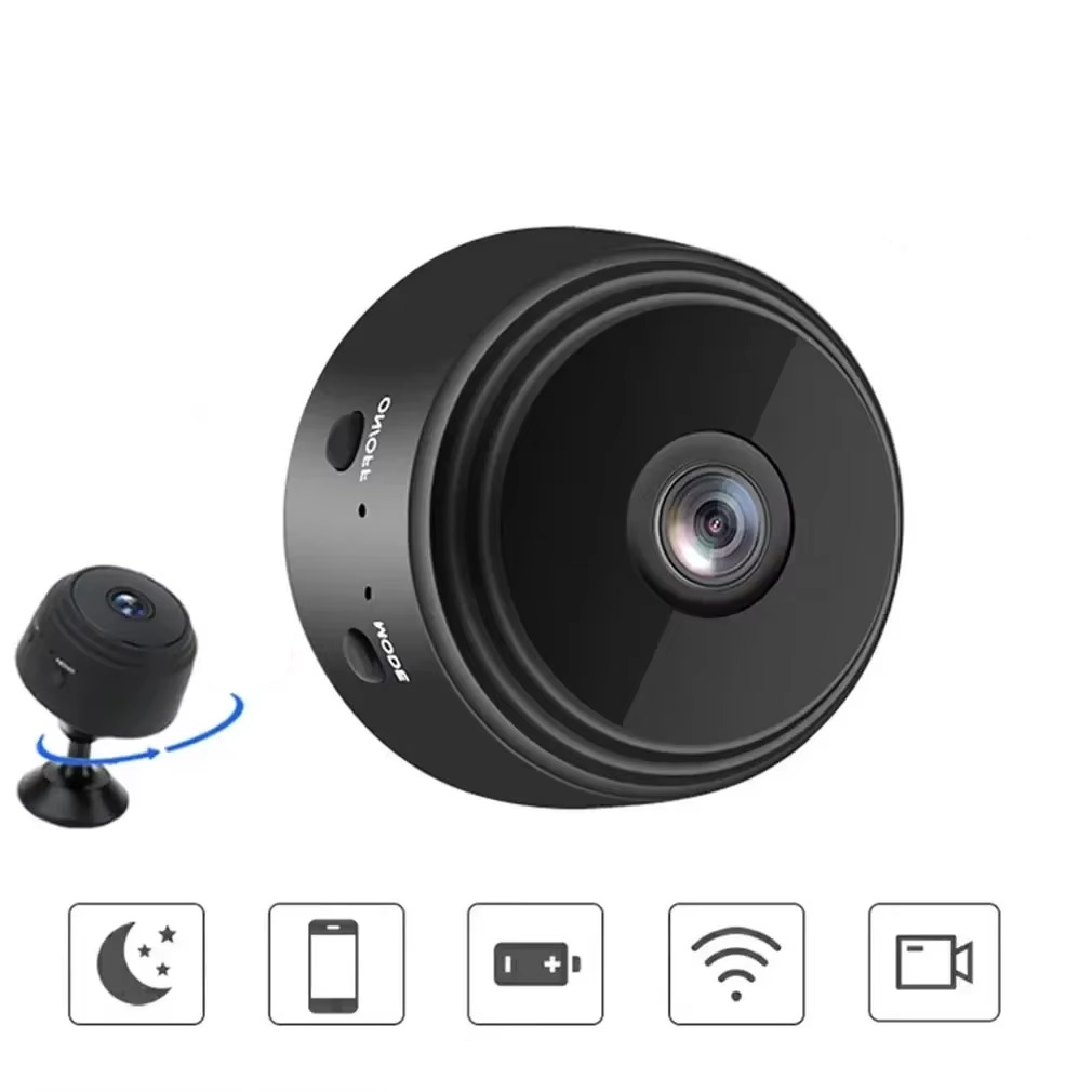 Kompakt HD 720P Trådløs Mini Smart Sikkerhetskamera med Mobilovervåkning Luvikno