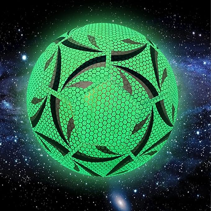 Luvikno | GlowBall - Reflekterende fotball for nattebatterier og holdbar lek moro