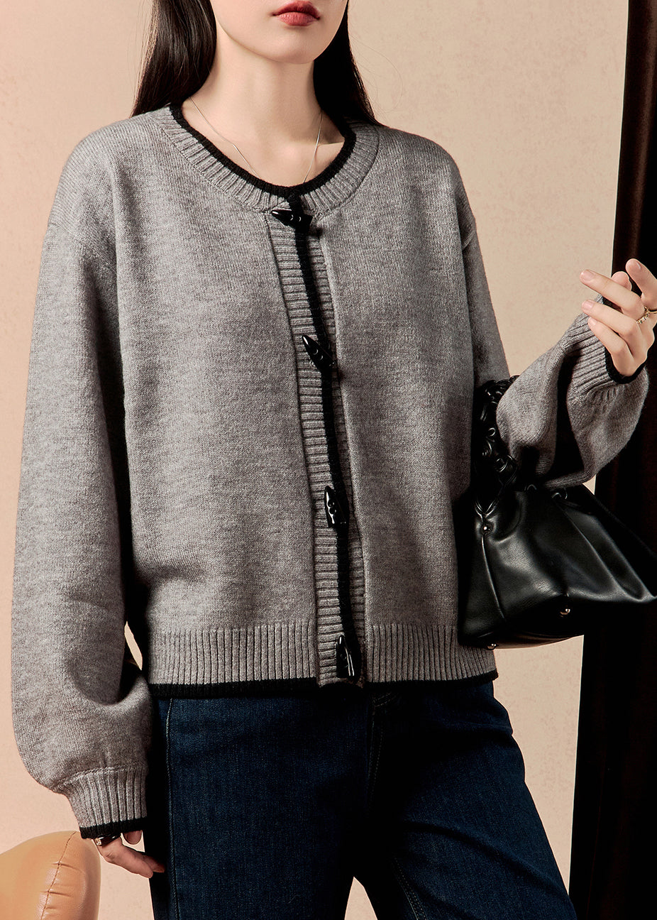 Luvik | Mukavat napilliset villakangastakit O harmaa talvi