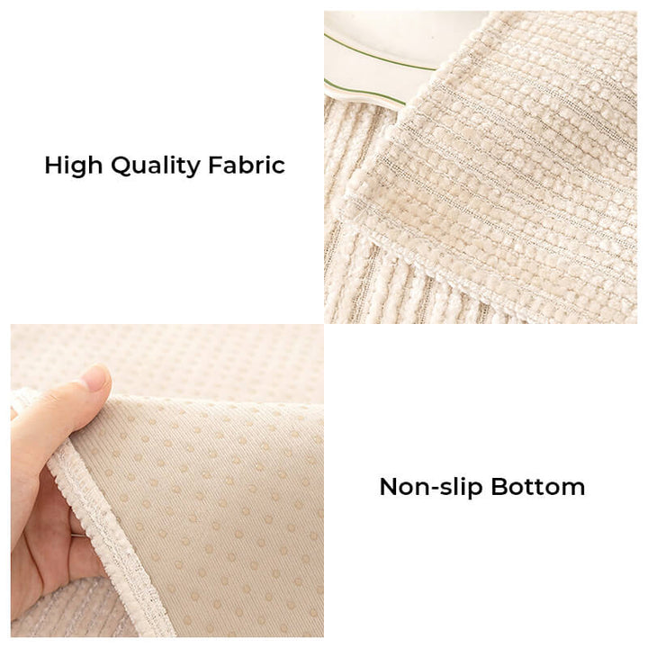 Enkel solid farge chenille ripesikker sofa dekke | Luvikno