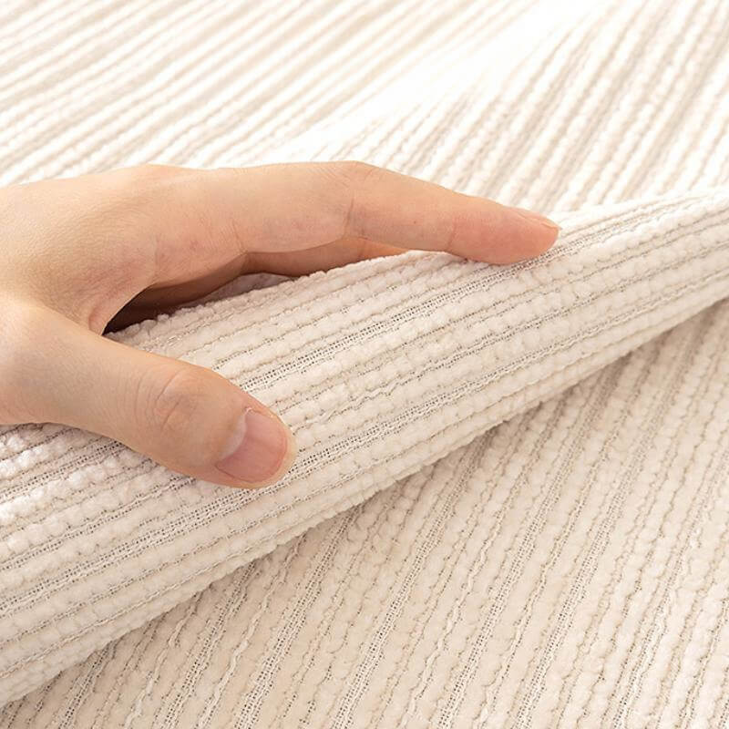 Enkel solid farge chenille ripesikker sofa dekke | Luvikno