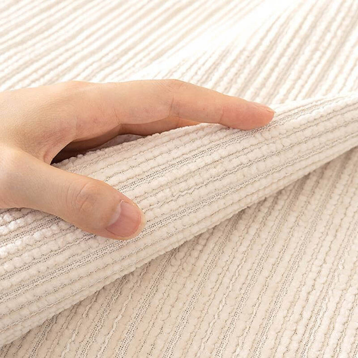 Enkel solid farge chenille ripesikker sofa dekke | Luvikno