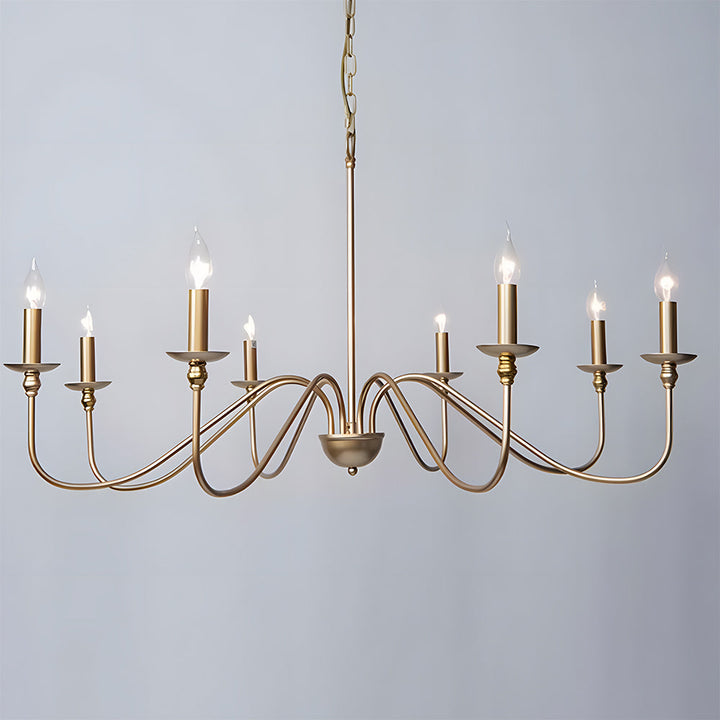 Svart Lysestake Chandelier – Taklampe for Stue & Spiserom | Luvikno