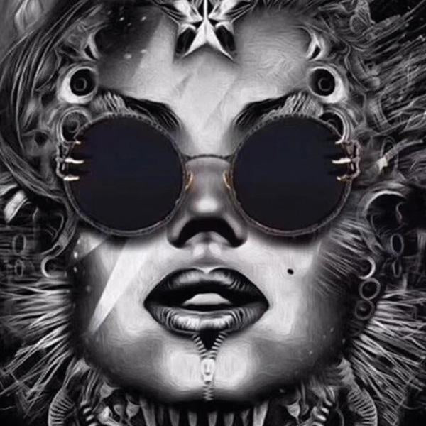 Skull Claw Runde Solbriller | Luvikno