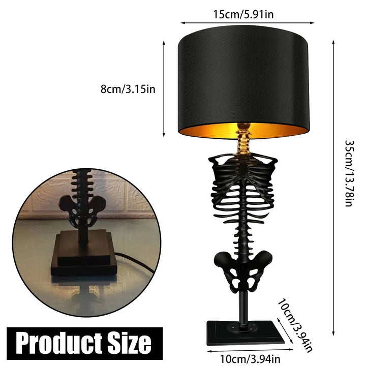 Luvikno | Gotisk Skelet Bordlampe – Håndlaget og Mysterisk Design