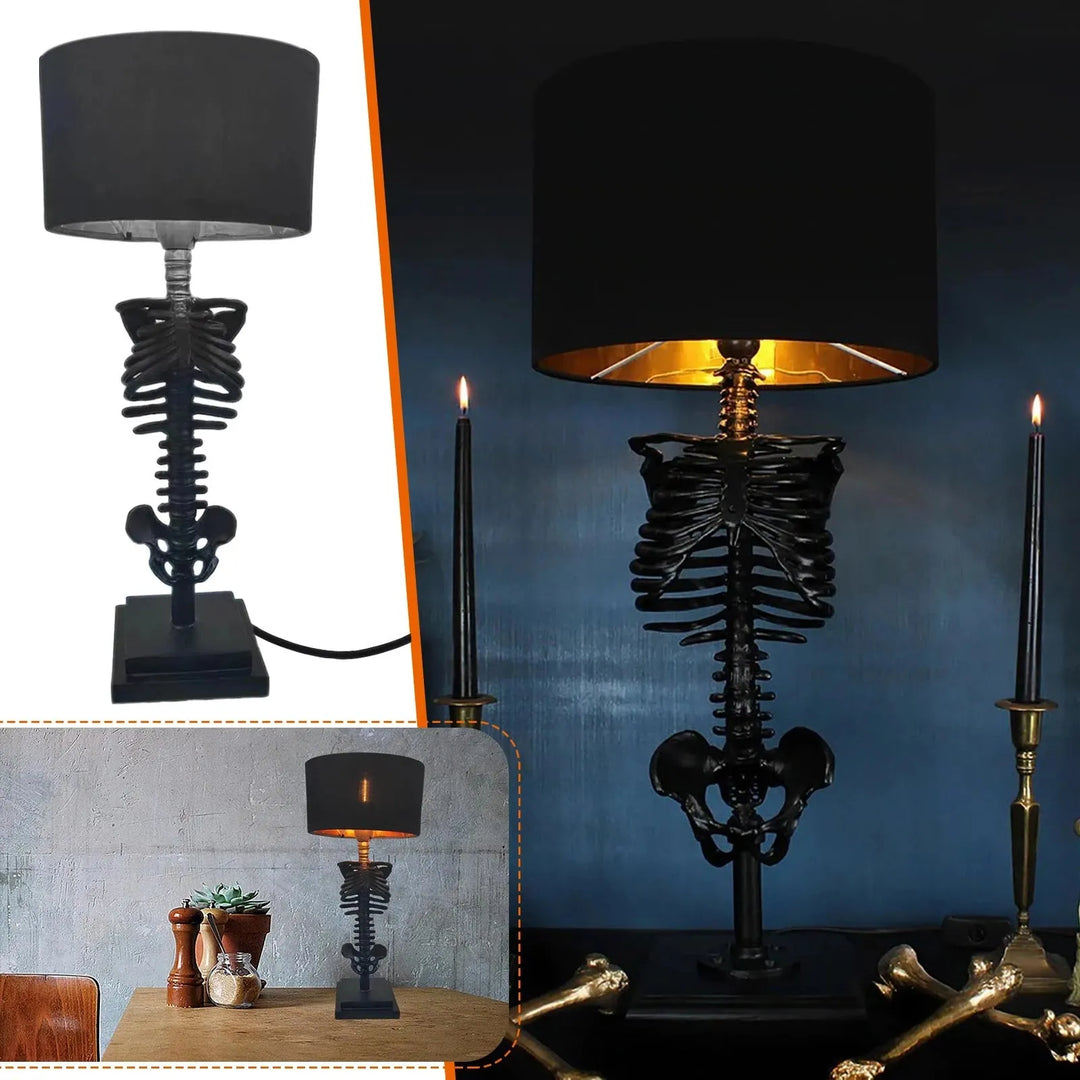 Luvikno | Gotisk Skelet Bordlampe – Håndlaget og Mysterisk Design