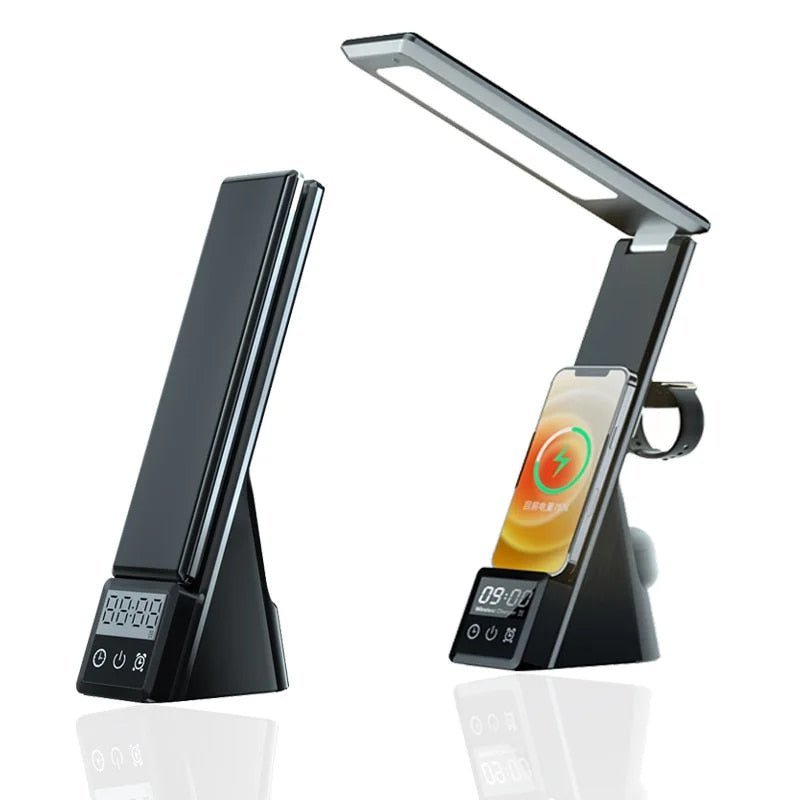 Luvikno | MultiLite Hub - 5-i-1 - Lampe - Trådløs lader - Praktisk vekkerklokke