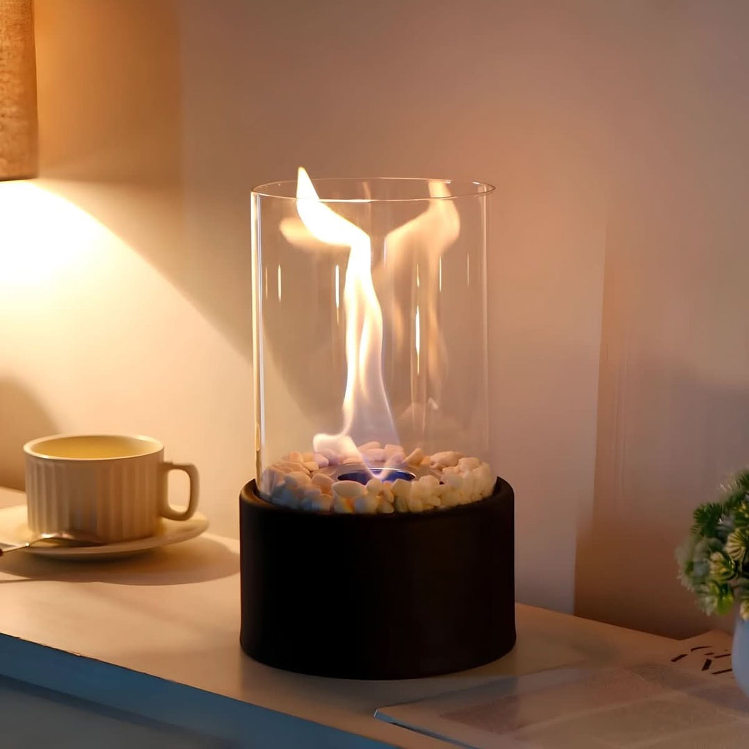 Glass Tabletop Fire Bowl | Luvikno
