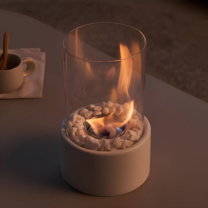 Glass Tabletop Fire Bowl | Luvikno