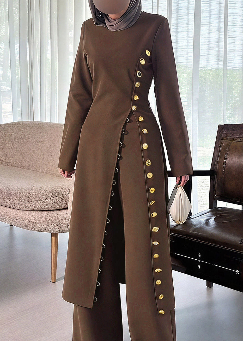 Luvik | Fit Café O-Col Patchwork Napitettavat Trench-coatit