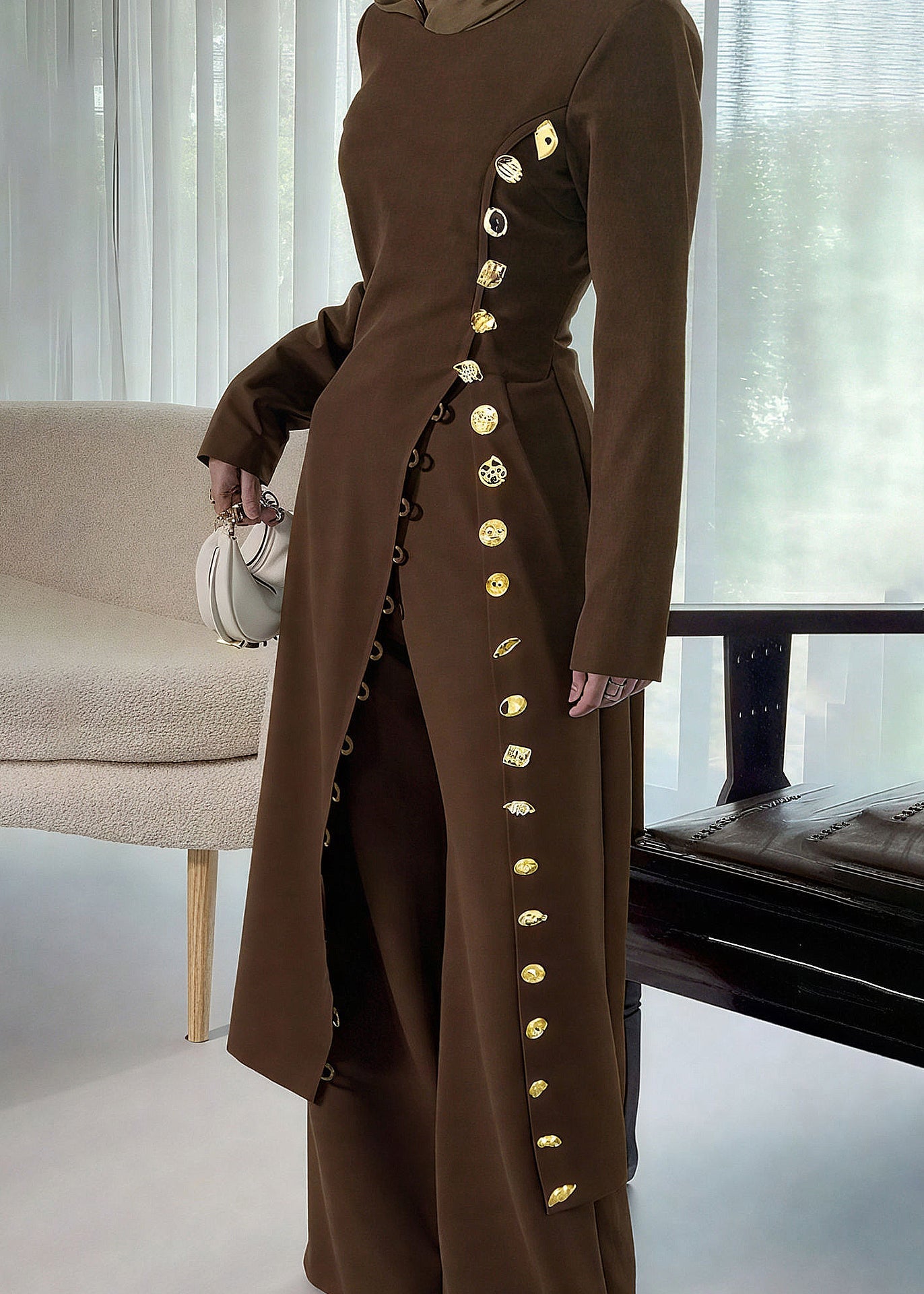 Luvik | Fit Café O-Col Patchwork Napitettavat Trench-coatit