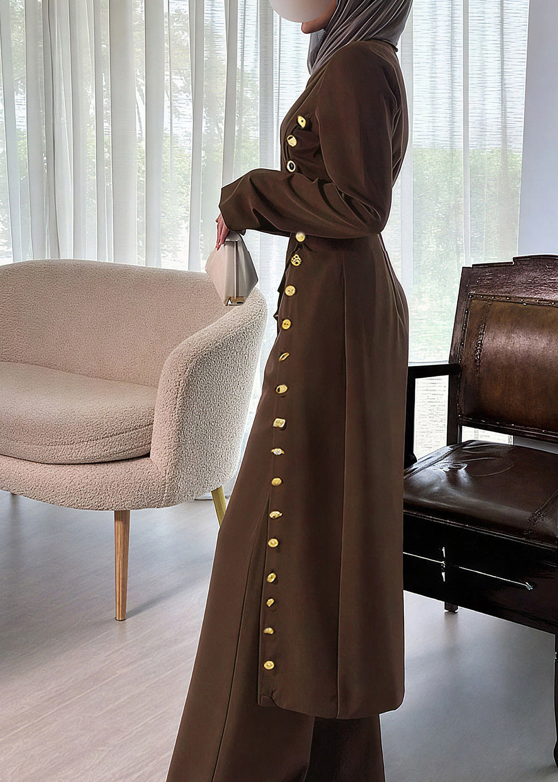 Luvik | Fit Café O-Col Patchwork Napitettavat Trench-coatit