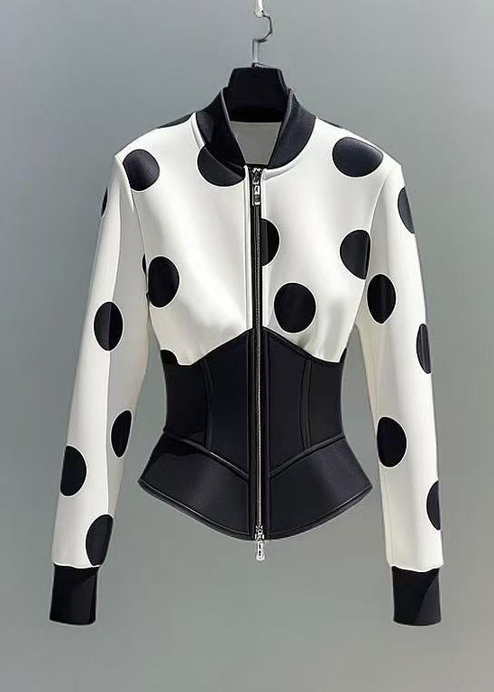 Luvik | Fit Tikkitakit valkoisella vetoketjulla puuvillapatchworkista