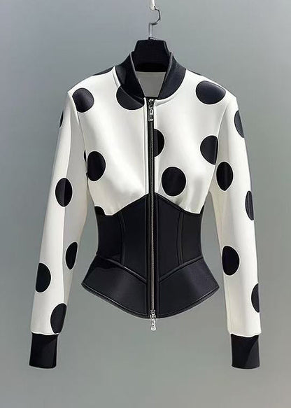 Luvik | Fit Tikkitakit valkoisella vetoketjulla puuvillapatchworkista