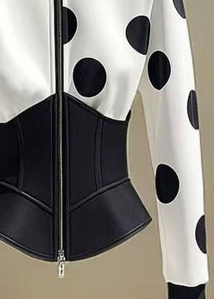 Luvik | Fit Tikkitakit valkoisella vetoketjulla puuvillapatchworkista