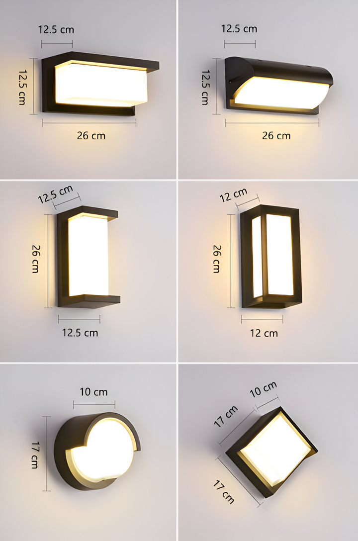 Smart utendørs vegglampe med bevegelsessensor – LED-belysning for sikkerhet og atmosfære | Luvikno