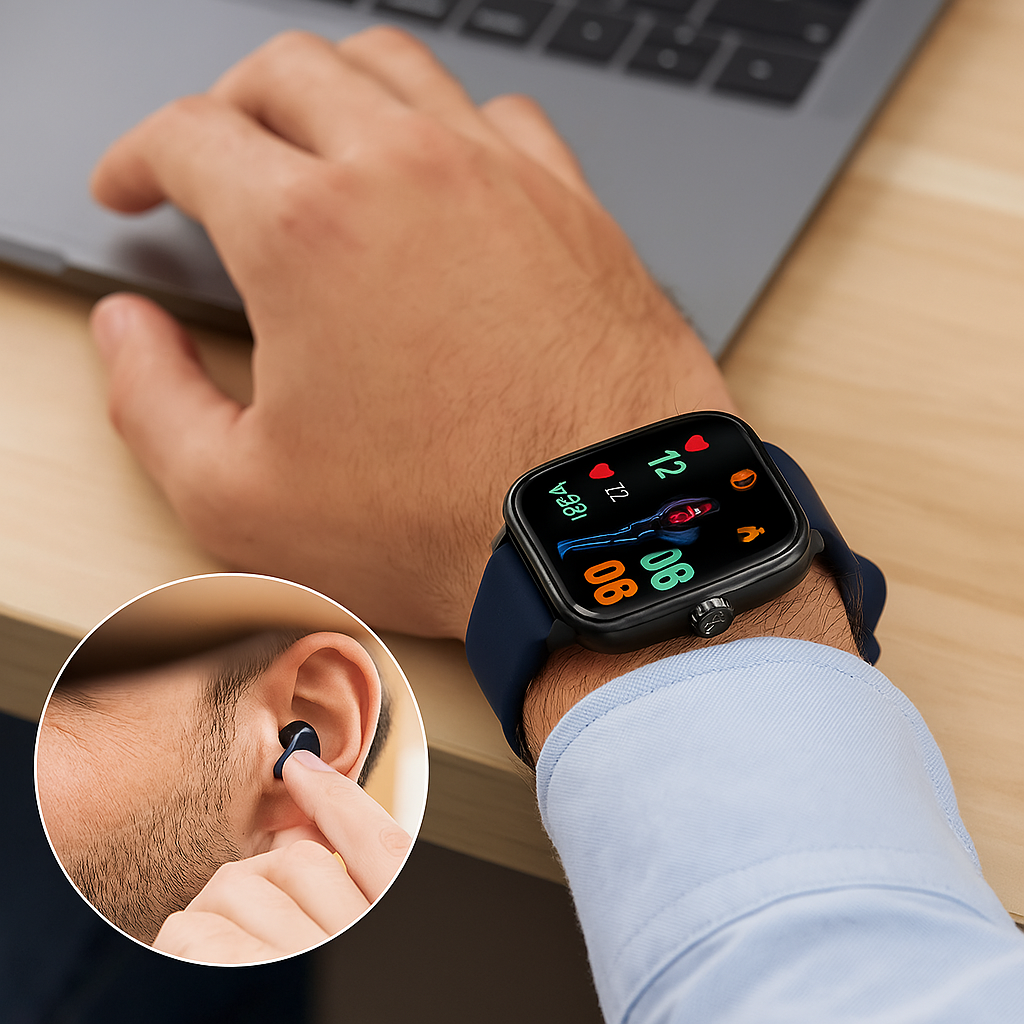 Luvikno | Smartklokke for Helse & Trening – EKG, Blodtrykk, Hjertefrekvensmåling – Kompatibel med iOS & Android