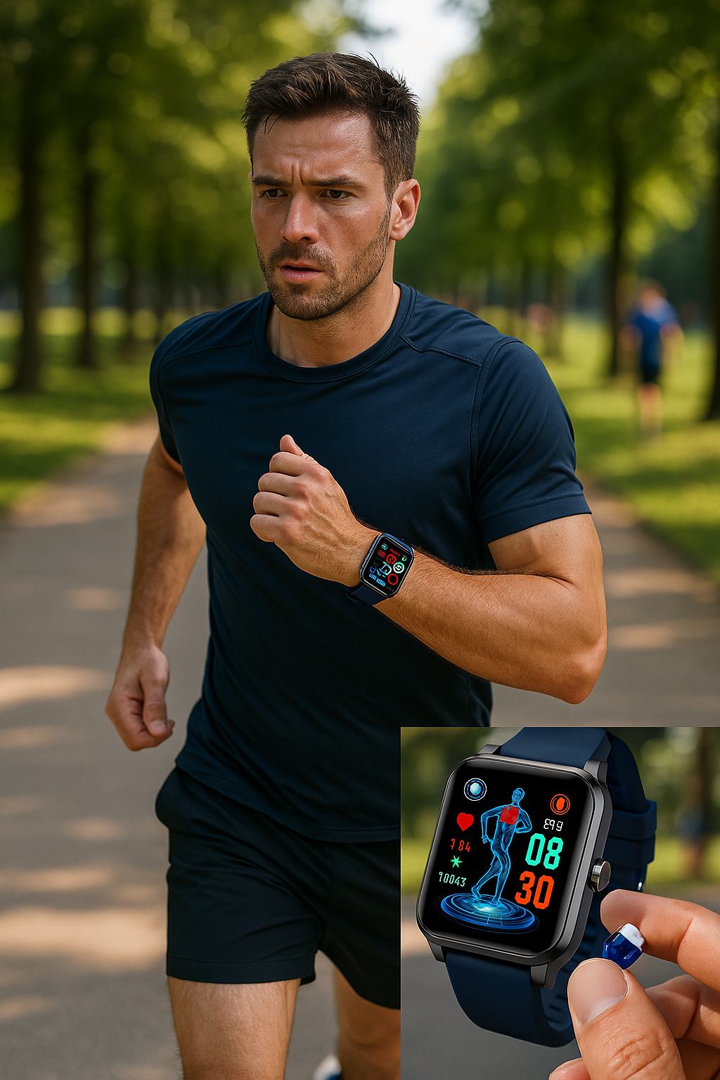 Luvikno | Smartklokke for Helse & Trening – EKG, Blodtrykk, Hjertefrekvensmåling – Kompatibel med iOS & Android