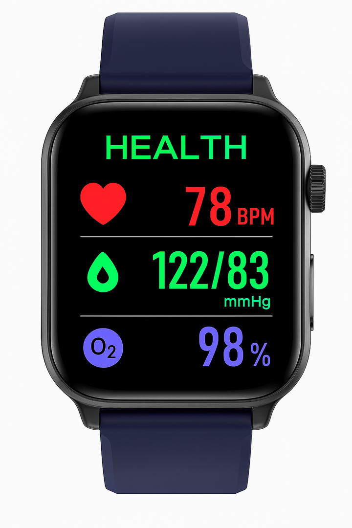 Luvikno | Smartklokke for Helse & Trening – EKG, Blodtrykk, Hjertefrekvensmåling – Kompatibel med iOS & Android
