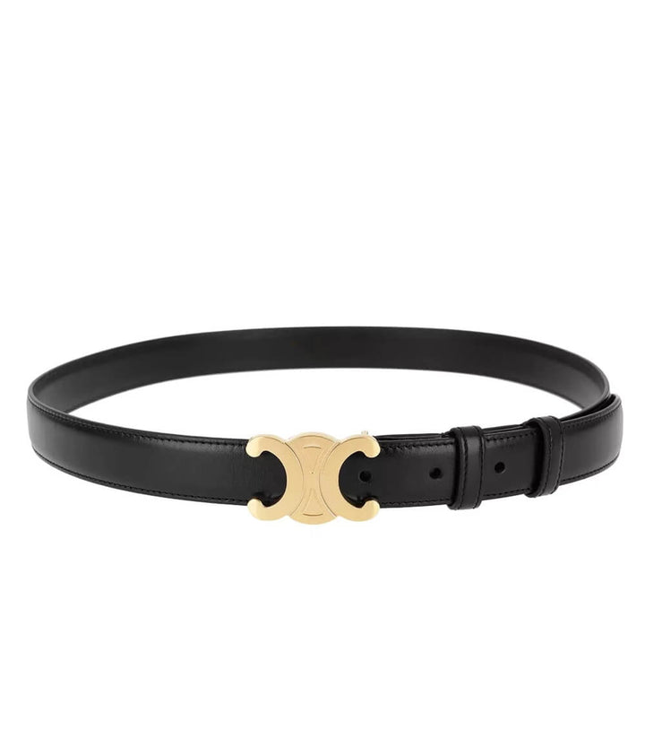 EleganceBelt - Luksus Lærbelte med Gull Detaljer Luvikno