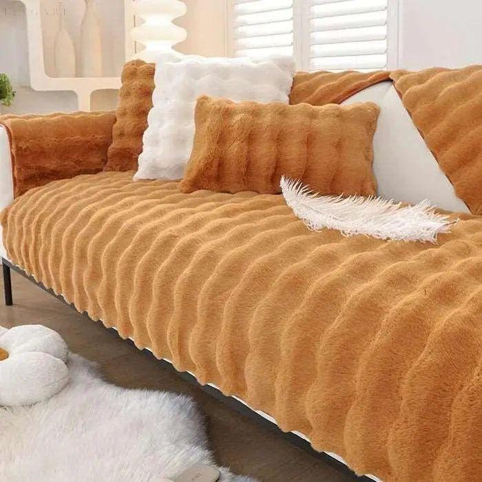 Sofia - Universell Plush Sofapute Deksel L Form - Vinter Varm Myk | Luvikno