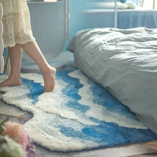 Soft Surf Anti-Slip Plush Wave Rug | Luvikno