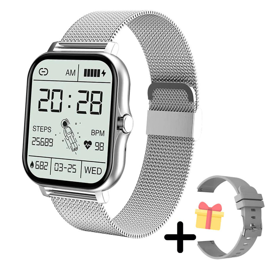 Luvikno | Gullklokke - Multifunksjonell Digital Smartklokke