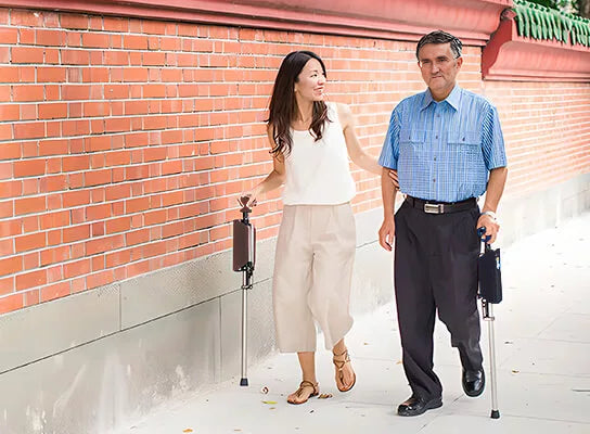 SitWalk Sammenleggbart Gåstativ – Gåstativ med Sittefunksjon og Ergonomiskgrep | Luvikno