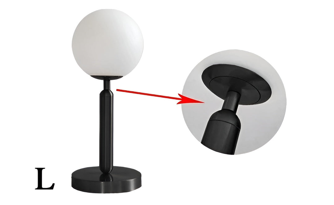 Luvikno | SphereShine Luxe Bordlampe i Glass & Messing – Eleganse og LED