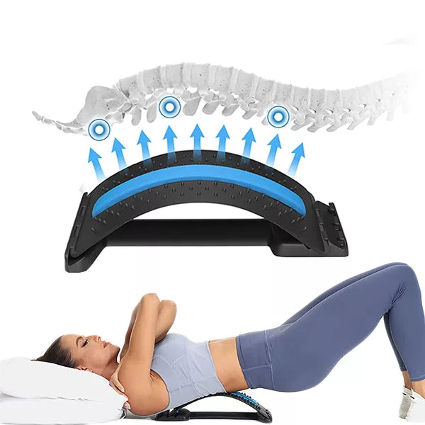 SpineEase | Justerbar rygstretching og lumbal akupressur massasjertank for umiddelbar smertelindring | Luvikno