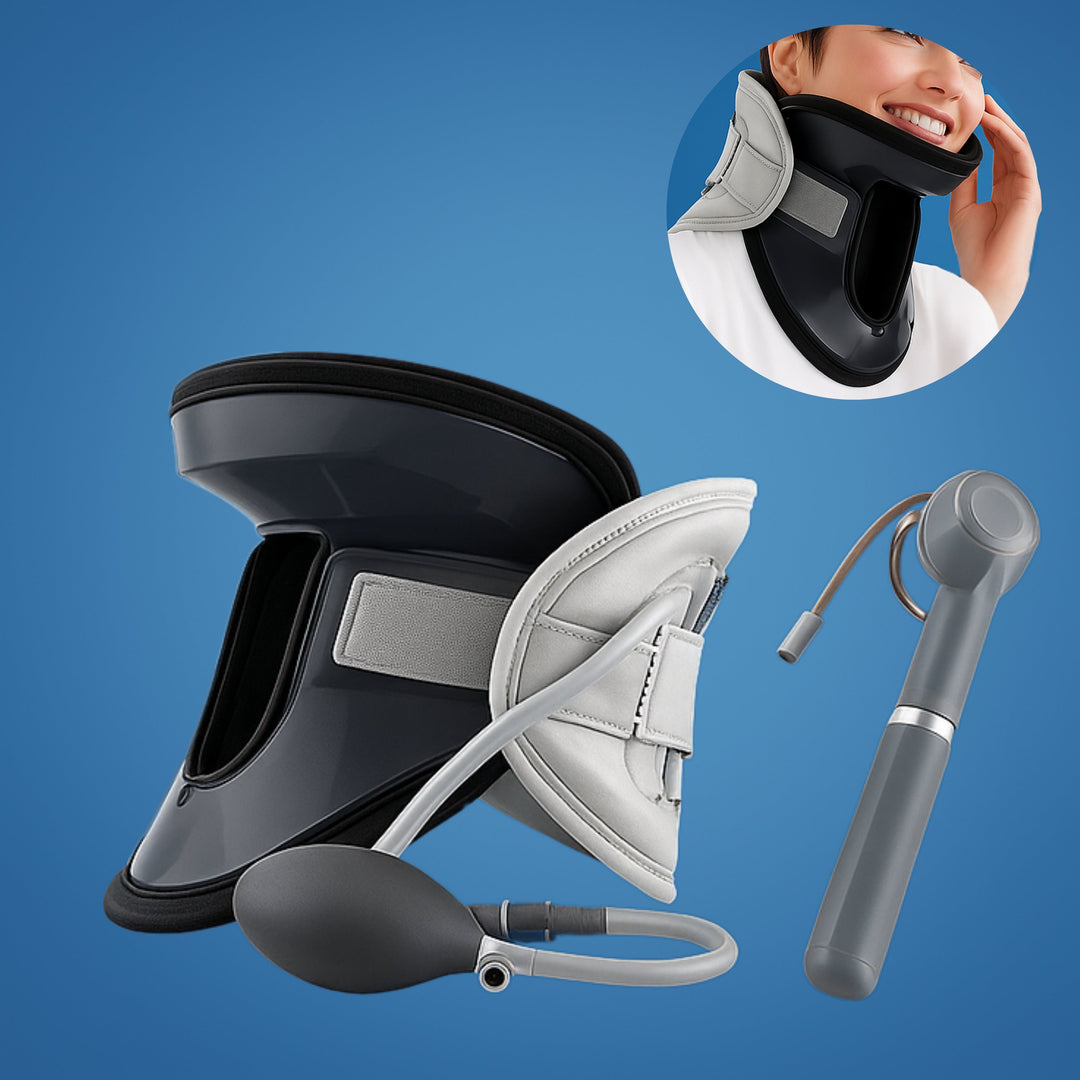 SpineEase | Nakke Traksjonskrage – Cervikal Retraktor for Ryggdekompresjon, Nerve- og Holdningsstøtte – Nakke Pain Relief Aid Luvikno
