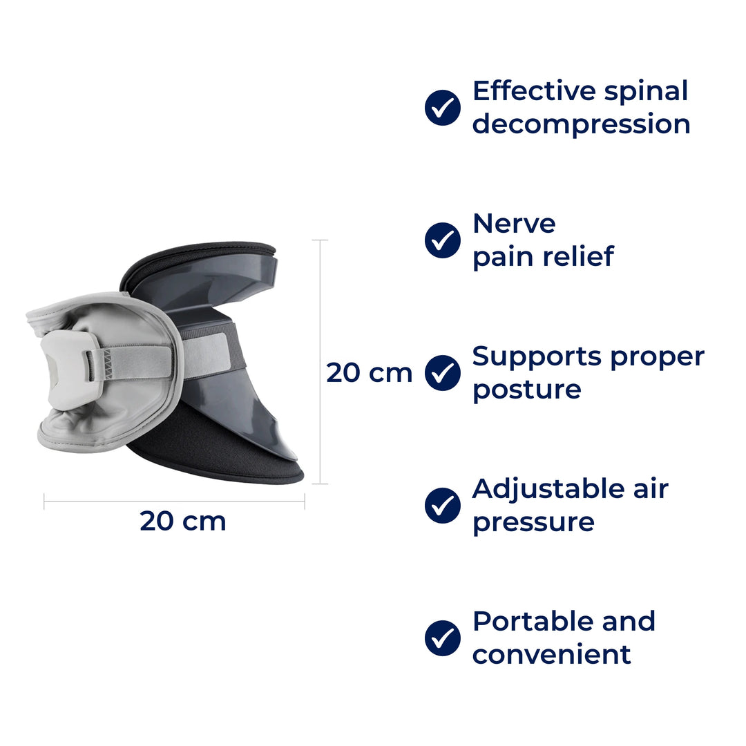 SpineEase | Nakke Traksjonskrage – Cervikal Retraktor for Ryggdekompresjon, Nerve- og Holdningsstøtte – Nakke Pain Relief Aid Luvikno