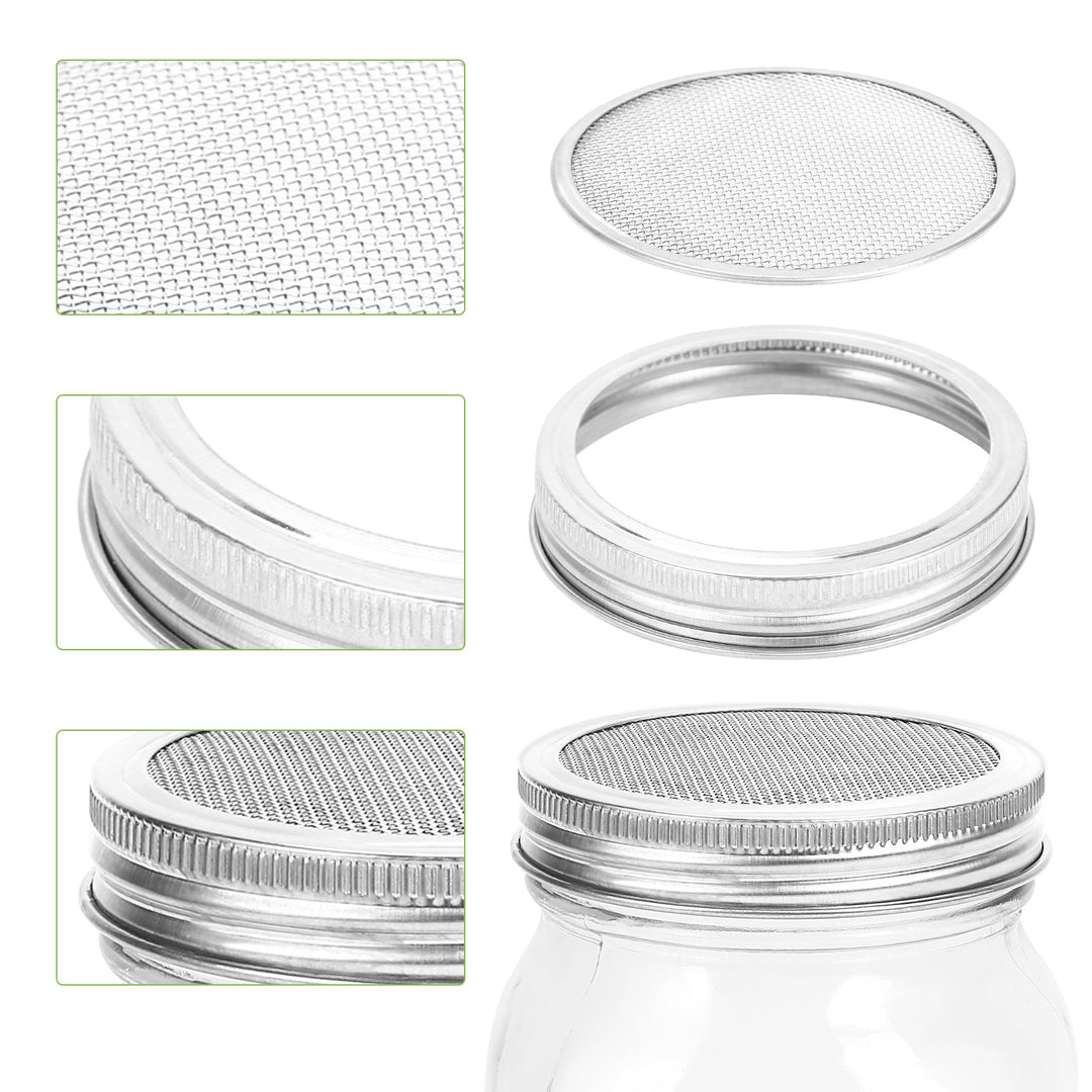 Spirende glass groinnglass 2stk med lokk & sil 950ML | Luvikno