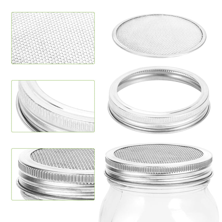 Spirende glass groinnglass 2stk med lokk & sil 950ML | Luvikno