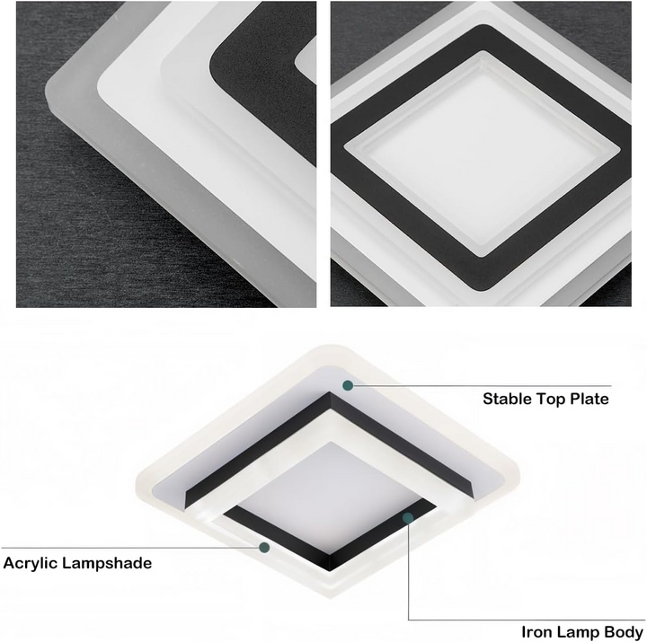 Square LED Taklampe | Luvikno